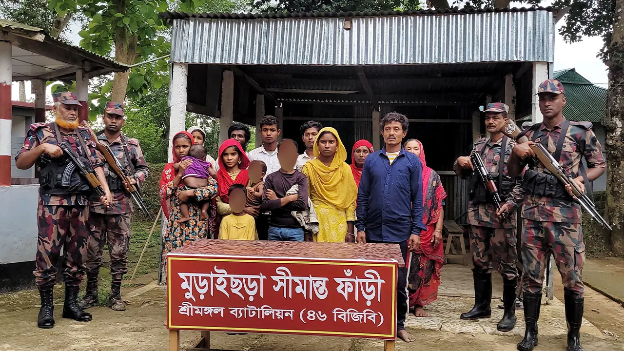 কুলাউড়া সীমান্তে পুশইন করা ১৪ জনের পরিচয় মিলেছে...